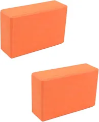 HSE金丸商店 ヨガ ブロック 2個セット 23x15x7.6cm 体幹 ストレッチ ピラティス フィットネス(橙, 120g)のサムネイル