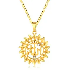 【数量限定】御守 厄除け 太陽ネックレス ジルコニア ステンレス クリスマス 18金 ゴールド レディース メンズ ファッション ペンダント ネックレス クラシック 人気 アクセサリー ブランド ジュエリー Rockyu