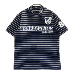 新品正規品【PGG/size5】MFY速乾素材　半袖ポロシャツ　パーリーゲイツ PGG】【直営店舗&公式オンライン限定】 Nyストライプ2WAY半袖