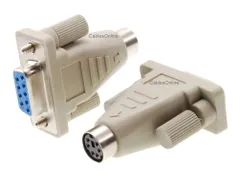 【即納】CablesOnline PS/2 MiniDin6メス→DB9シリアルメスマウスアダプター2個パック AD-M01-2