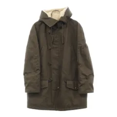 SAINT LAURENT PARIS (サンローランパリ) SHEARLING LINED JACKET シアリング ライン ボアライニング フーデッド ロングコート ジップアップ ジャケット カーキ 630929 Y9B21のサムネイル