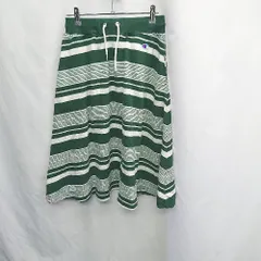 ◇ Θ Champion チャンピオン 柄物 ロング丈 フレア スカート サイズM グリーン系 レディース E  【1505290051798】