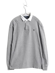 【お得なクーポン配布中!】 90s ポロ ラルフローレン 長袖 ラガーシャツ メンズ М / オールド ラグビー 長袖シャツ ポロシャツ コットン ヘビーウェイト ワンポイント