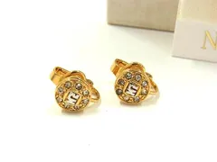 ■極美品■ NINA RICCI ニナリッチ ラインストーン クリップ式 イヤリング アクセサリー レディース ゴールド系 DH5513