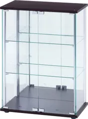 【特価セール】不二貿易 コレクションケース フィギュアケース 3段 幅60.5×奥行36.5×高さ85cm ブラウン ワイドタイプ 背面ミラー 組立商品 72800