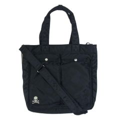 PORTER ポーター × mastermind JAPAN マスターマインド ジャパン 2WAY TOTE BAG トート ショルダーバッグ ブラック系【中古】
