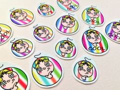 ≪だるまさんキャンドル≫ フレークシール 【COOL】 15枚セット