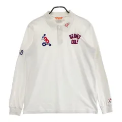 サイズ：L BEAMS GOLF ビームスゴルフ  長袖ポロシャツ  ホワイト系 [240101427145] ゴルフウェア メンズ ストスト