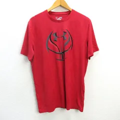 z■アンダーアーマー/UNDER ARMOUR ロゴプリントTシャツ【M】赤/men's/60【中古】■