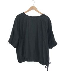未使用級 セオリー アイレット 半袖 シャツ ブラウス カットワーク 黒 