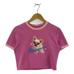 NIKE ナイキ プリント クロップド半袖Ｔシャツ sizeL/ピンク