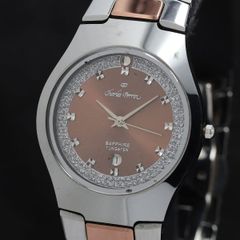 新品Charles Perrinタングステン腕時計メンズ未使用ワインレッド