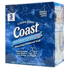 コースト 石鹸 8個 Coast デオドラント ソープ アイオープナー 青