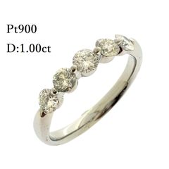超美品】1.00ct ダイヤモンド ウエーブ デザインリング プラチナ 