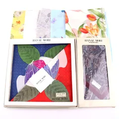 ハナエモリ ハンカチ ハンドタオル 7点セット ブランド まとめて 大量 小物 レディース HANAE MORI 森英恵 【中古】