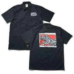 AMPHETAMINE REPTILE Records 限定 新品 ワークシャツ Speed Kills 正規品 ディッキーズ 黒 半袖 90s