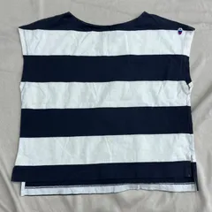 Champion チャンピオン　レディース　カットソー　Tシャツ　ノースリーブ　M 白　ネイビー　ボーダー