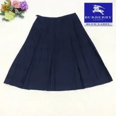 BURBERRY BLUE LABEL　バーバリーブルーレーベル　プリーツスカート　 ネイビー　チェック　Мサイズ　三陽商会