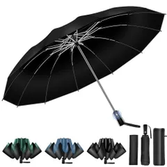 折りたたみ傘【2024年逆折り式&12本骨強化型 】折り畳み傘 おりたたみ傘 ワンタッチ 自動開閉 UPF50+ UVカット 超撥水 メンズ傘 超大サイズ 長持ち 耐強風設計 頑丈男子日傘 晴雨兼用 梅雨対策 台風対応 豪雨対応 紫外線遮蔽 収納ポーチ付き メ