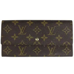 ルイ・ヴィトン Louis Vuitton ポシェット ポルト モネ クレディ 札入れ 小銭入れ 二つ折り 長財布 モノグラム ブラウン M61723 レディース 【中古】