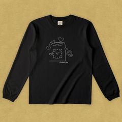グラフィックロングTシャツ　Clockwork gifts White -Long-