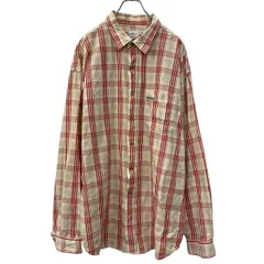 Calvin Klein Jeans 長袖 チェックシャツ XL レッド マルチカラー カルバンクライジーンズ ボタン 胸ポケット コットン100% 春物 a710-5790のサムネイル