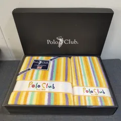 【新品】Polo Club　ポロクラブ　メリディアン　バスタオル　ウォッシュタオル　タオルセット　日本製　CP-22065　オレンジ　ストライプ　箱あり　★L1262