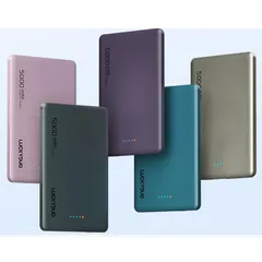 Magsafe 対応 モバイルバッテリー 軽量 8.6MM薄型 マグネット式ワイヤレス充電 5000mAh PD20W USB-c出力 ワイヤレス出力/USB-Cポート入出力/LED残量表示のサムネイル