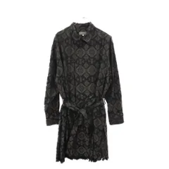 Yohji Yamamoto POUR HOMME (ヨウジヤマモト プールオム) 23AW LOOK4.20 レフト2レイヤーパターンガウンブラウス HJ-B66-015 ネイビーのサムネイル