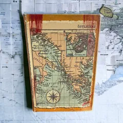 Antique アンティーク 世界地図 木製 額 スペイン製