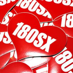 180SX HEART RED - ハート レッド ステッカー