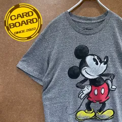 US古着 ミッキーマウスMICKEY MOUSE ディズニーDisney かすれイラスト 半袖tシャツ灰色M