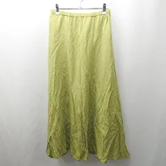 ◇ Θ 美品 LEPSIM レプシィム シンプル系 ロング丈 台形 スカート サイズM ライトグリーン系 レディース E  【1507160027391】