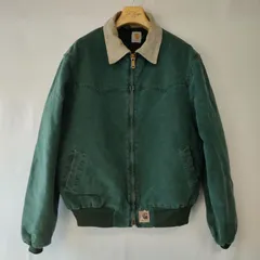 ハンターグリーン Carhartt サンタフェジャケット レザーパッチ 90s ハンターグリーン Carhartt サンタフェジャケット レザーパッチ