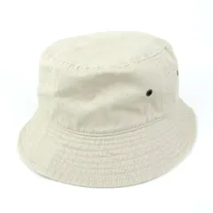 ニューハッタン バケットハット 未使用 無地 コットン100％ ブランド 帽子 レディース メンズ S/Mサイズ ベージュ new hattan 【中古】