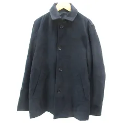 コムサイズム COMME CA ISM ステンカラージャケット ミドル丈 S ネイビー 紺 /YM15 ■MOのサムネイル