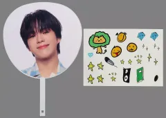 【中古】うちわ・扇子 ジェヒョク ジャンボうちわ＆デコステッカーセット 「2023 TREASURE FAN MEETING～HELLO AGAIN～」