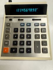 CASIO　S-1　レトロ電卓　アダプター付