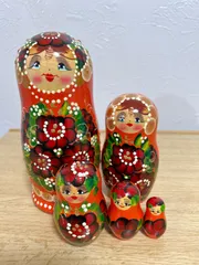 ロシア雑貨☆ウインターマトリョーシカ(7P)H21cmアルハンゲリスク オリガ作 ロシア雑貨☆ウインターマトリョーシカ(7P)H21cmアルハンゲ