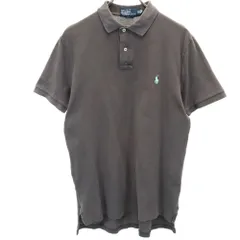 ポロバイラルフローレン 半袖 ポロシャツ S ブラウン系 Polo by Ralph Lauren 鹿の子地 メンズ 古着 【240516】 メール便可