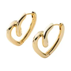 【ゴールド×ピアス】[Cream dot. クリームドット公式] ピアス レディース  フープ 金属アレルギー ニッケルフリー ヴィンテージ調 艶消し マット 中折れ キャッチレス 隠れハート ループ 大人 