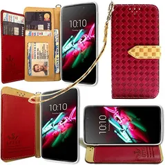GTO CO., LTD. ストラップ2本付GTOALCATEL ONETOUCH IDOL 3 ケース 手帳型 カバー オリジナルハンドストラップ＆ネックストラップ付 3点セット( ピンク,  ALCATEL ONETOUCH IDOL)