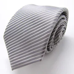 パーフェクトスーツ ブランド ネクタイ シルク ストライプ柄 PO メンズ グレー P.S.FA 【中古】