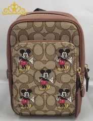 COACH ディズニー トラックパック14 ミッキーマウス ショルダー ボディバッグ コーチ