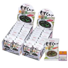 [40-Serving Set] Wakodo Freeze-Dried Mozuku Soup (3.6g x 20 bags) x 2 boxes, 40 servings total, includes a gift.