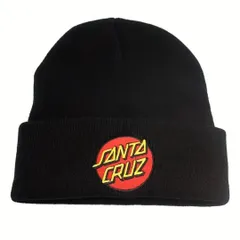 ニット帽 SANTA CRUZ サンタクルーズ ニットキャップ ビーニー ワッチキャップ おしゃれ オシャレ 防寒 伸縮性 無地 ワンポイント刺繍ロゴ レディース メンズ ユニセックス 大人 56~58cm ヒップホップハット ストリート カジュアル 帽子