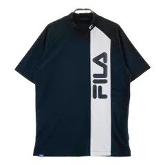 サイズ：M FILA GOLF フィラゴルフ  ハイネック半袖 Tシャツ  ブラック系 [240101263921]# ゴルフウェア メンズ ストスト