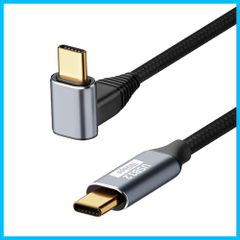 【在庫処分】PD対応 100W急速充電 ケーブル ケーブル USB3.1 USB-C USB-C Gen2*1(10Gbps) & 3M 4K/60Hz映像出力 L字 C ナイロン編みiPhone15、MacBook、Pad、Surface、Xperia、Ga