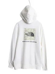 【お得なクーポン配布中!】 ノースフェイス 両面 プリント スウェット フード パーカー レディース XL / プルオーバー 裏起毛 トレーナー アウトドア バックプリント