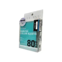 アローン(Allone) カードスリーブ 透かし防止エンボスカラー スカイブルー ミニ 62x89mm 80枚入 2重目 傷や汚れからカードを保護 シャッフルしやすい カラバリ豊富 プレイにも最適 ALG-CSMNNESSB8 1